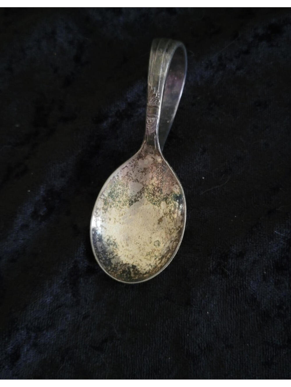 Vintage Stratford Silverplated Infant Spoon w/ Curled Handle